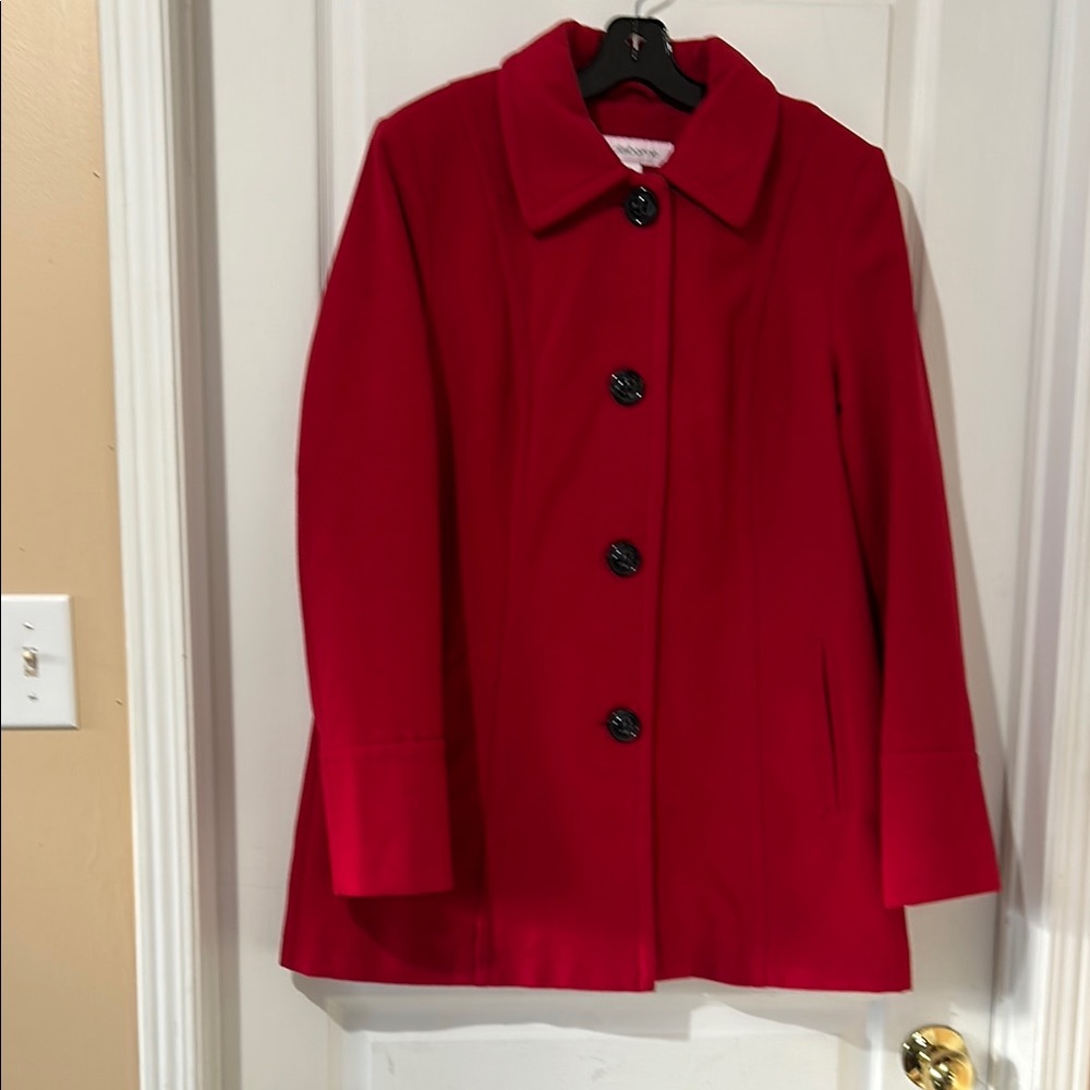LIZ CLAIBORNE Women's Red Coat IN SIZE L